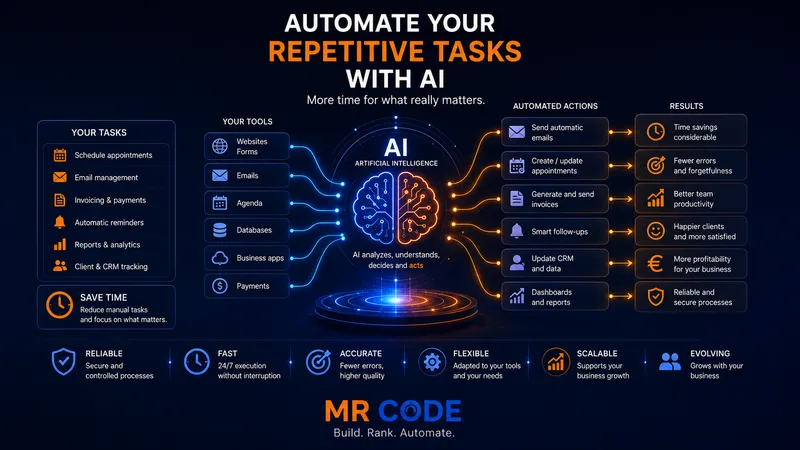 Illustration for the article on automating repetitive tasks with AI