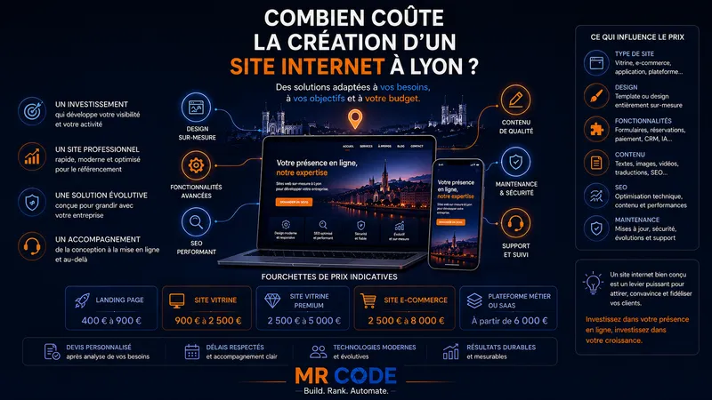 Illustration de l'article sur le coût de création d'un site internet à Lyon